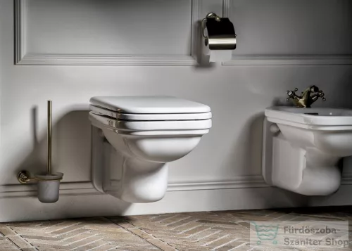 Sapho WALDORF WC ülőke Soft Close, fehér/króm pánt, polyester 418801