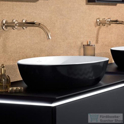Villeroy & Boch Artis 61x41cm-es ráültethető mosdó Coal Black színben 4198 61 BCT8 ( 419861BCT8 )