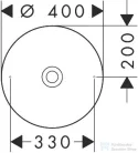 Hansgrohe AXOR SUITE 40 cm-es pultra ültethető mosdó csaplyuk nélkül,matt fehér/polírozott fekete króm 42001330