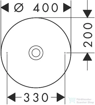 Hansgrohe AXOR SUITE 40 cm-es pultra ültethető mosdó csaplyuk nélkül,matt fehér/polírozott fekete króm 42001330