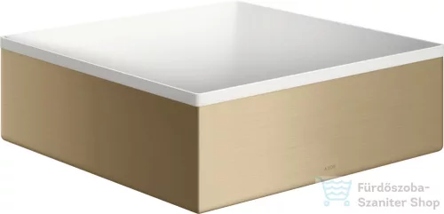 Hansgrohe AXOR SUITE 28,5x28,5 cm-es pultra ültethető mosdó csaplyuk nélkül,matt fehér/szálcsiszolt bronz 42002140