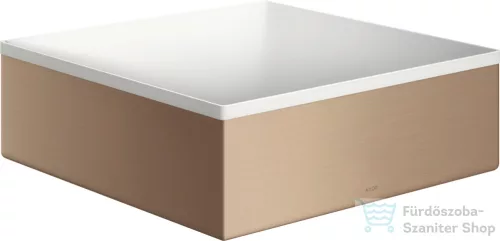 Hansgrohe AXOR SUITE 28,5x28,5 cm-es pultra ültethető mosdó csaplyuk nélkül,matt fehér/szálcsiszolt vörös arany hatású 42002310