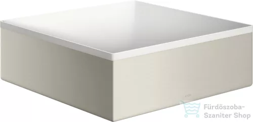 Hansgrohe AXOR SUITE 28,5x28,5 cm-es pultra ültethető mosdó csaplyuk nélkül,matt fehér/rozsdamentes acél hatású 42002800