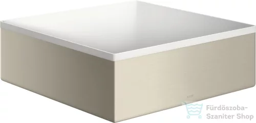 Hansgrohe AXOR SUITE 28,5x28,5 cm-es pultra ültethető mosdó csaplyuk nélkül,matt fehér/szálcsiszolt nikkel 42002820