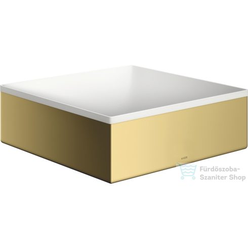 Hansgrohe AXOR SUITE 28,5x28,5 cm-es pultra ültethető mosdó csaplyuk nélkül,matt fehér/polírozott arany hatású 42002990
