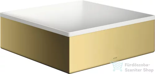 Hansgrohe AXOR SUITE 28,5x28,5 cm-es pultra ültethető mosdó csaplyuk nélkül,matt fehér/polírozott arany hatású 42002990