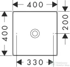 Hansgrohe AXOR SUITE 40x40 cm-es pultra ültethető mosdó csaplyuk nélkül,matt fehér/polírozott vörös arany hatású 42003300