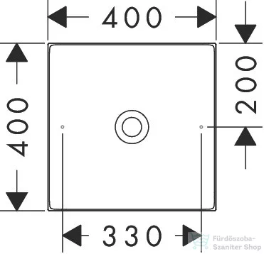 Hansgrohe AXOR SUITE 40x40 cm-es pultra ültethető mosdó csaplyuk nélkül,matt fehér/polírozott vörös arany hatású 42003300