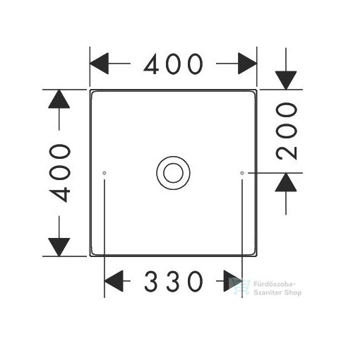 Hansgrohe AXOR SUITE 40x40 cm-es pultra ültethető mosdó csaplyuk nélkül,matt fehér/matt fekete 42003670