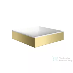   Hansgrohe AXOR SUITE 40x40 cm-es pultra ültethető mosdó csaplyuk nélkül,matt fehér/szálcsiszolt sárgaréz hatású 42003950