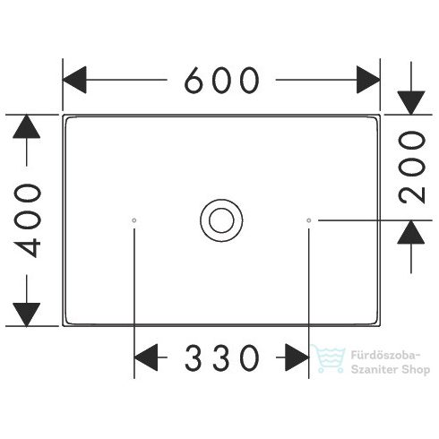 Hansgrohe AXOR SUITE 60x40 cm-es pultra ültethető mosdó csaplyuk nélkül,matt fehér/szálcsiszolt bronz 42004140