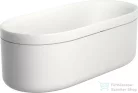 Hansgrohe AXOR SUITE 190x85 cm-es szabadon álló kád króm leeresztővel, polc nélkül, matt fehér 42005000