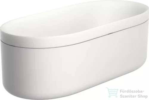 Hansgrohe AXOR SUITE 190x85 cm-es szabadon álló kád króm leeresztővel, polc nélkül, matt fehér 42005000