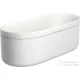 Hansgrohe AXOR SUITE 190x85 cm-es szabadon álló kád króm leeresztővel, polc nélkül, matt fehér 42005000