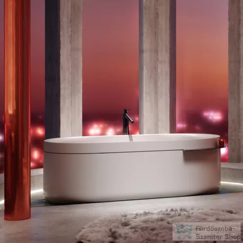 Hansgrohe AXOR SUITE 190x85 cm-es szabadon álló kád króm leeresztővel, polc nélkül, matt fehér 42005000