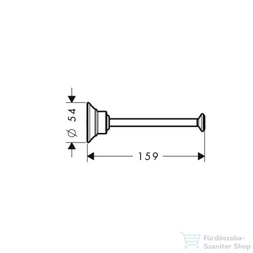 Hansgrohe Axor Montreux Wc-papír tartó, króm 42028000