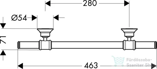 Hansgrohe Axor Montreux 46 cm-es kapaszkodó,polírozott vörös arany hatású 42030300