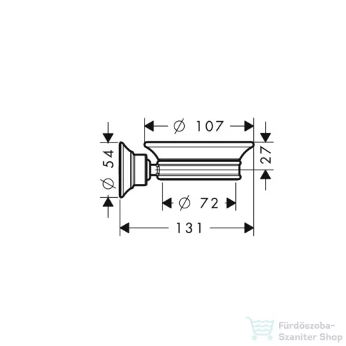 Hansgrohe Axor Montreux Szappantartó, króm 42033000