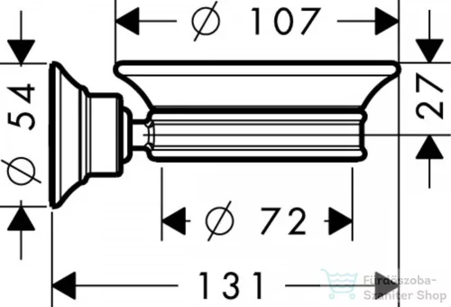 Hansgrohe AXOR MONTREUX fali szappantartó, szálcsiszolt nikkel 42033820