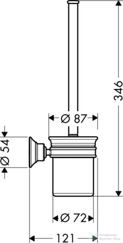 Hansgrohe Axor Montreux Wc-kefe tartó, króm 42035000