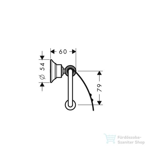 Hansgrohe AXOR MONTREUX fali wc papír tartó,szálcsiszolt sárgaréz hatású 42036950