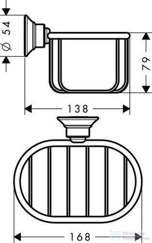 Hansgrohe Axor Montreux Szappantartó kosár, króm 42065000