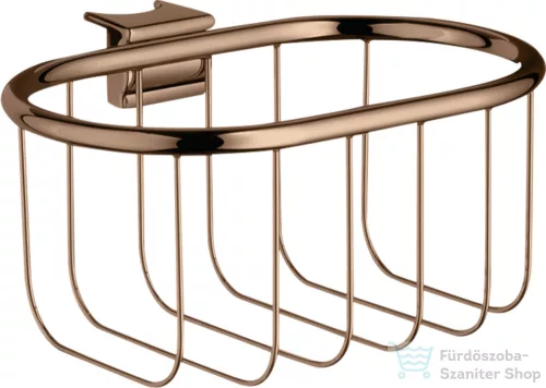 Hansgrohe AXOR UNIVERSAL MONTREUX 160/83 szappantartó kosár Unica zuhanyrúdra,polírozott vörös arany hatású 42066300