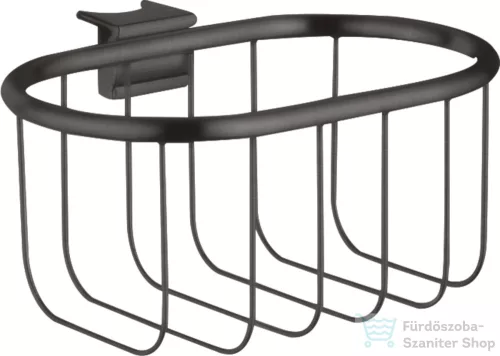 Hansgrohe AXOR UNIVERSAL MONTREUX 160/83 szappantartó kosár Unica zuhanyrúdra, szálcsiszolt fekete króm 42066340