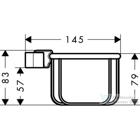 Hansgrohe AXOR UNIVERSAL MONTREUX 160/83 szappantartó kosár Unica zuhanyrúdra,rozsdamentes acél hatású 42066800