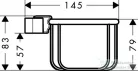 Hansgrohe AXOR UNIVERSAL MONTREUX 160/83 szappantartó kosár Unica zuhanyrúdra, szálcsiszolt nikkel 42066820