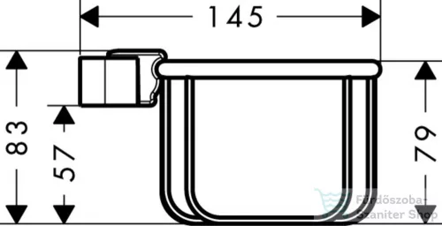 Hansgrohe AXOR UNIVERSAL MONTREUX 160/83 szappantartó kosár Unica zuhanyrúdra,szálcsiszolt sárgaréz hatású 42066950