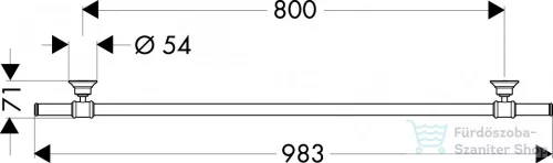 Hansgrohe Axor Montreux Törölközőtartó 800mm, króm 42080000