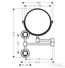 Hansgrohe AXOR MONTREUX fali kozmetikai tükör, szálcsiszolt nikkel 42090820