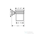 Hansgrohe Axor Montreux Fogmosó pohár, króm 42134000
