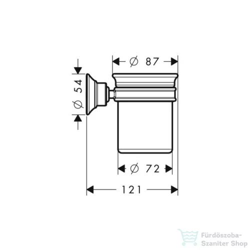 Hansgrohe Axor Montreux Fogmosó pohár, króm 42134000