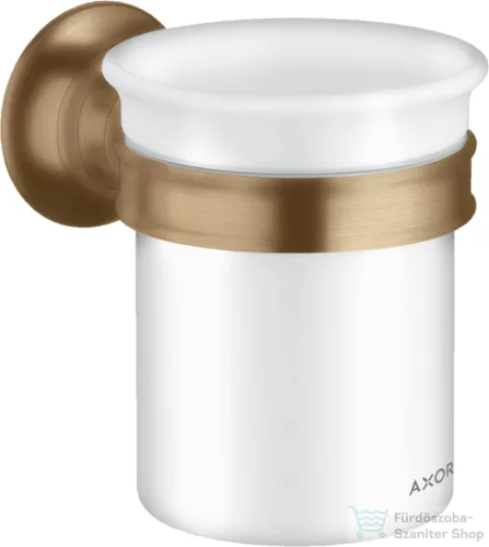 Hansgrohe AXOR MONTREUX fali fogkefetartó pohár,szálcsiszolt bronz 42134140