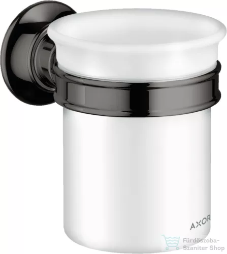 Hansgrohe AXOR MONTREUX fali fogkefetartó pohár,polírozott fekete króm 42134330