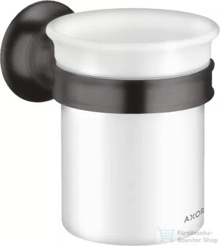 Hansgrohe AXOR MONTREUX fali fogkefetartó pohár,szálcsiszolt fekete króm 42134340