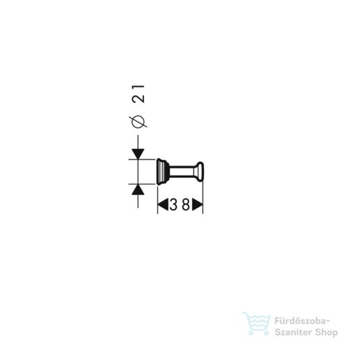 Hansgrohe Axor Montreux akasztó,polírozott vörös arany hatású 42137300