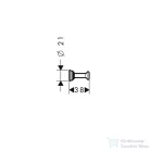 Hansgrohe Axor Montreux akasztó,polírozott fekete króm 42137330