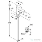 Kludi RENON mosdócsap 110 push-open, matt fekete 422883975