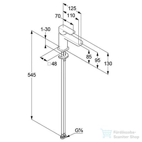 Kludi RENON mosdócsap 85 leeresztő nélkül, matt fehér 422905375