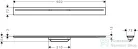 Hansgrohe AXOR DRAIN 90 cm-es zuhanyfolyóka alaptest nélkül,polírozott arany hatású 42522990