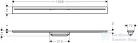Hansgrohe AXOR DRAIN 100 cm-es zuhanyfolyóka alaptest nélkül,szálcsiszolt bronz 42523140