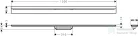 Hansgrohe AXOR DRAIN falhoz illeszthető 120 cm-es zuhanyfolyóka alaptest nélkül,króm 42529000