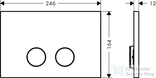 Hansgrohe AXOR FLUSH PLATE nyomólap, szálcsiszolt fekete króm 42531340