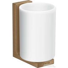   Hansgrohe AXOR UNIVERAL RECTANGULAR fali fogmosó pohár,szálcsiszolt bronz 42604140