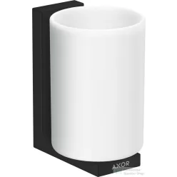   Hansgrohe AXOR UNIVERAL RECTANGULAR fali fogmosó pohár,matt fekete 42604670