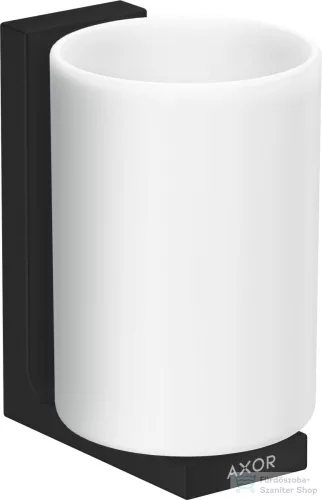 Hansgrohe AXOR UNIVERAL RECTANGULAR fali fogmosó pohár,matt fekete 42604670