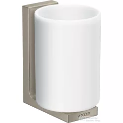   Hansgrohe AXOR UNIVERAL RECTANGULAR fali fogmosó pohár,szálcsiszolt nikkel 42604820